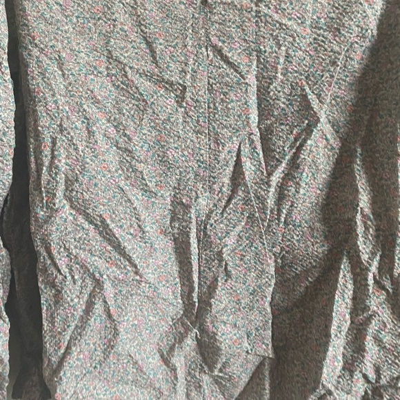 Moodie Ditsy Floral Long Sleeve Blouse M Keyhole Back Boho Hippie Peasant - Picture 10 of 12